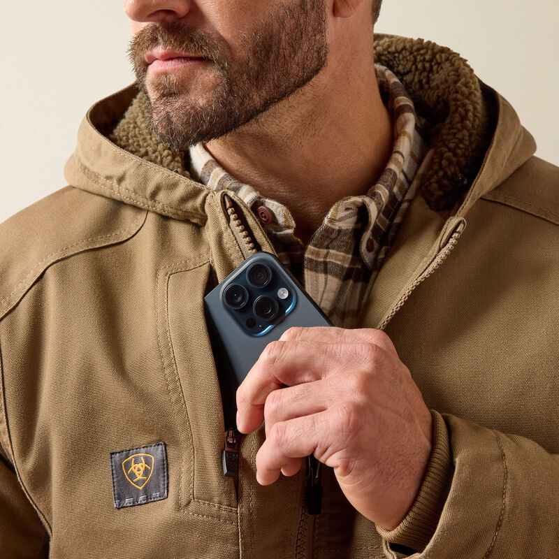 Ariat Mens REBAR Duracanvas Jacket - Field Khaki