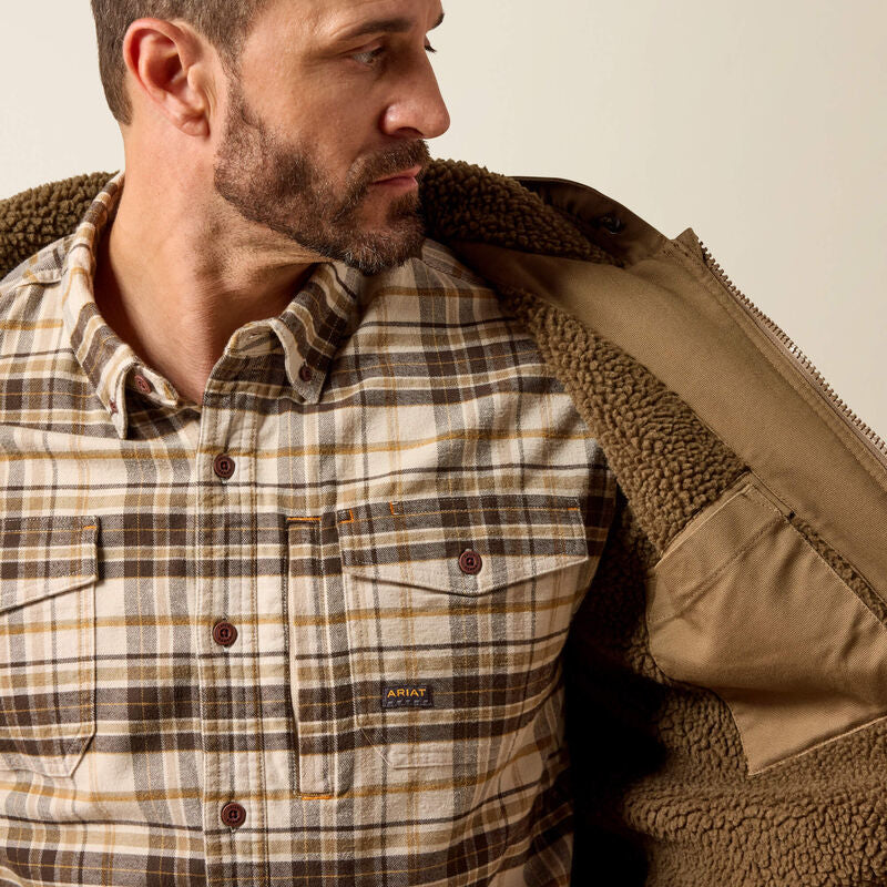 Ariat Mens REBAR Duracanvas Jacket - Field Khaki