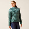 Ariat Womens Ideal Down Jacket - Iridescent Arctic/Silver Pine