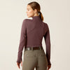 Ariat Womens GRIDWORK 1/4 Zip Long Sleeve Top - Huckleberry