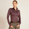 Ariat Womens GRIDWORK 1/4 Zip Long Sleeve Top - Huckleberry