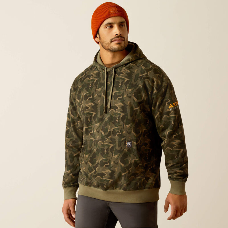 Ariat Mens Rebar WORKMAN SHARD Hoddie - Deep Lichen Camo