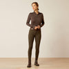 Ariat Womens Gridwork 1/4 Zip Baselayer Top - Mole Heather