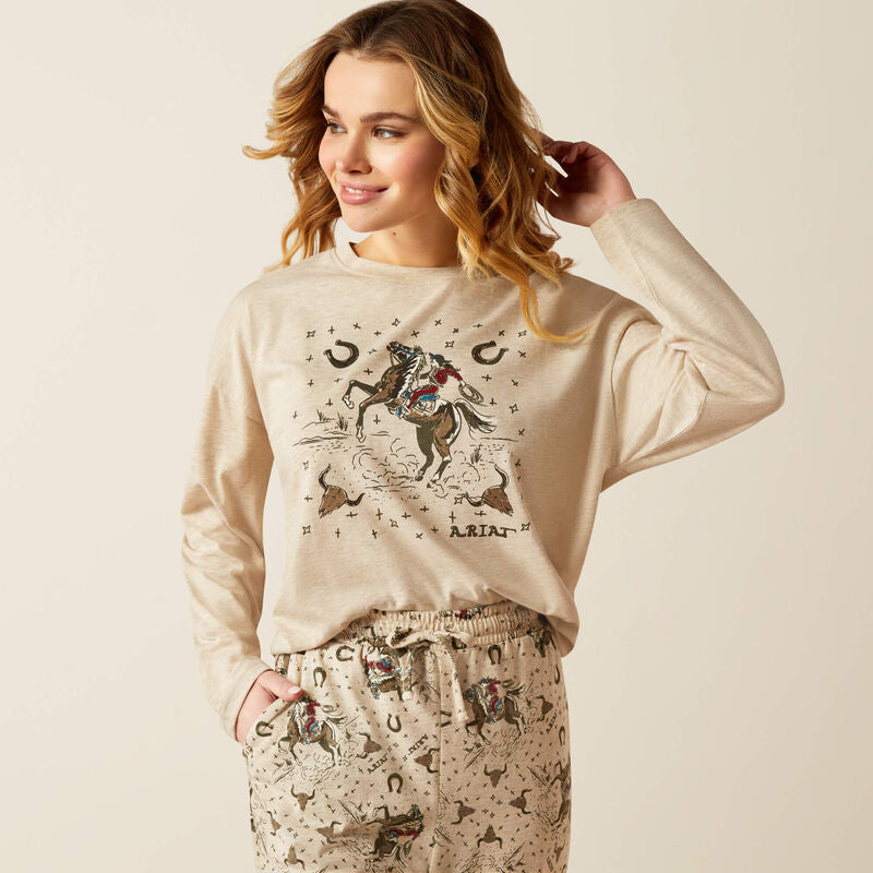 Ariat Womens Dreams PAJAMA SET - Cowgirl print