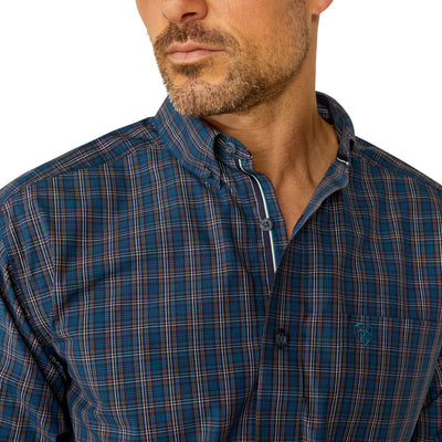 ARIAT MENS PRO SERIES JOAQUIN CLASSIC FIT LONG SLEEVE SHIRT - NAVY