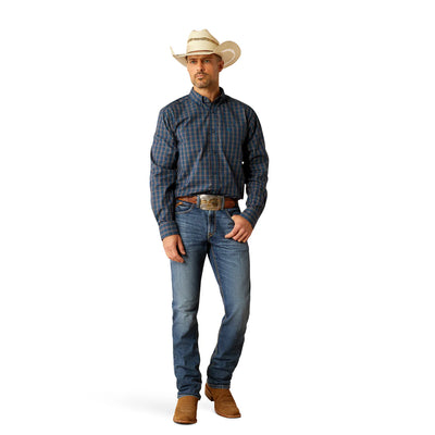 ARIAT MENS PRO SERIES JOAQUIN CLASSIC FIT LONG SLEEVE SHIRT - NAVY