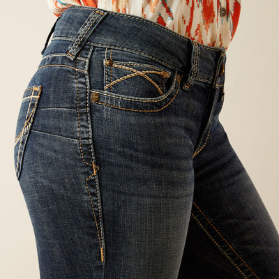Ariat Womens LILLA MID Rise, Boot Cut Jeans - Colour: Missouri