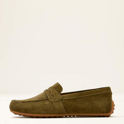 Ariat Womens SELENE Driving Moc - Dark Olive Suede