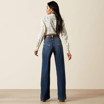 Ariat Womens ROSALIE, ULTRA HIGH RISE Jeans, WIDE LEG - Colour: Natalia
