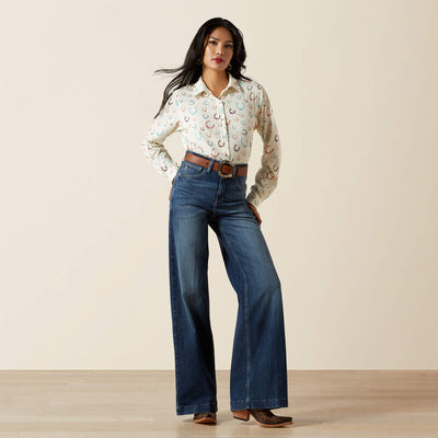 Ariat Womens ROSALIE, ULTRA HIGH RISE Jeans, WIDE LEG - Colour: Natalia