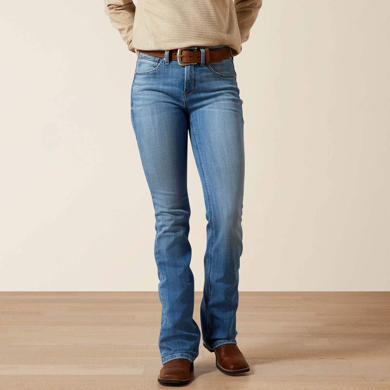Ariat Womens CAMELLIA High Rise Boot Cut Jeans - Colour: GLENDALE