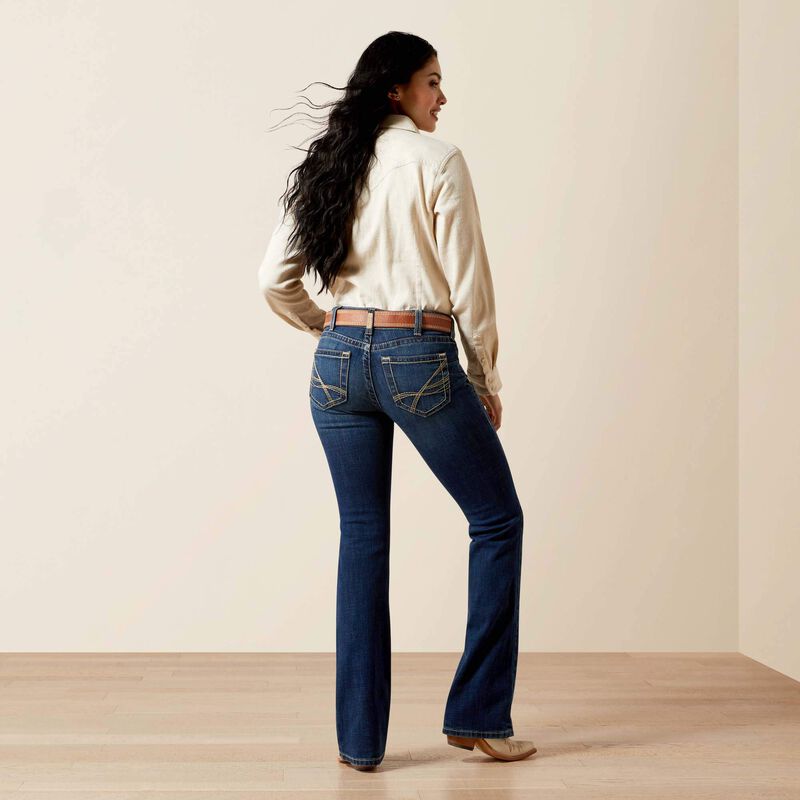 Ariat Womens ADALYNNE PERFECT RISE, Boot Cut Jeans - Colour: Barryessa