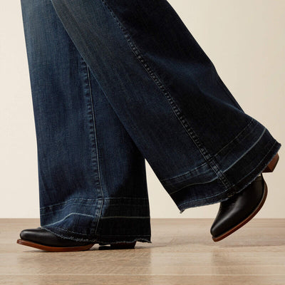 Ariat Womens JILL, ULTRA HIGH RISE Jeans, WIDE LEG - Colour: PASADENA