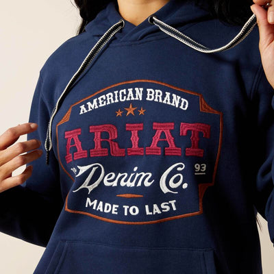 Ariat Womens Emblem HOODIE - Colour: Dress Blues