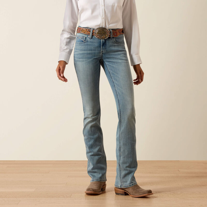 Ariat Womens NAYELLI Perfect Rise Boot Cut Jeans - Colour: Brisbane