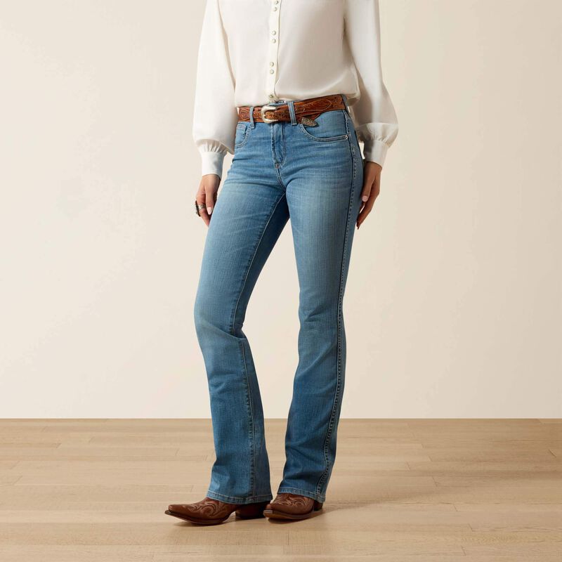 Ariat Womens LORENA High Rise Boot Cut Jeans - Colour: TENNESSEE
