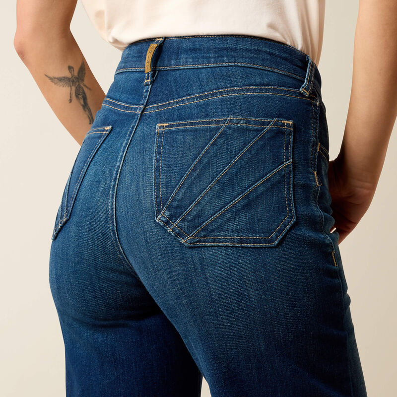 Ariat Womens PENELOPE ULTRA HIGH RISE Wide Leg Jean - Colour: LAKEWOOD