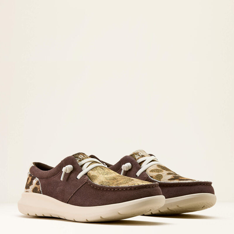 Ariat Womens HILO - Chocolate Smoke/Gilded Leopard Hair On