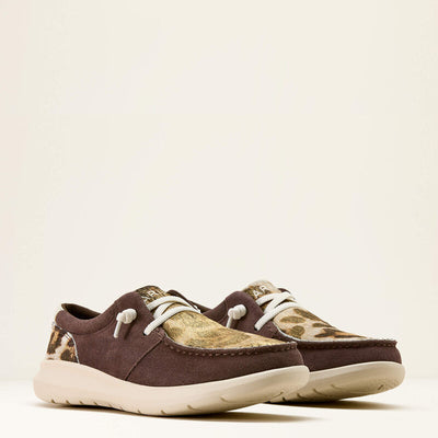 Ariat Womens HILO - Chocolate Smoke/Gilded Leopard Hair On