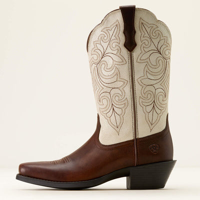 Ariat Womens Round Up Square Toe - Vintage Caramel Distressed Ivory