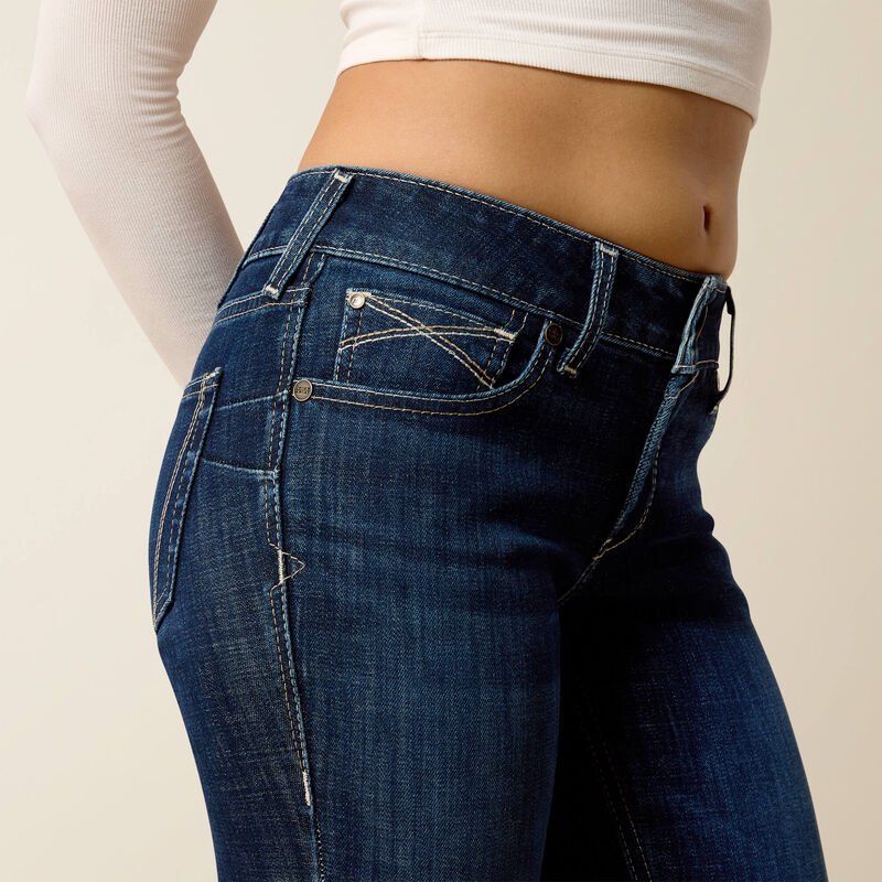 Ariat Womens CELIA Perfect Rise Boot Cut Jeans - Colour: Salinas LEG: R (33inch)