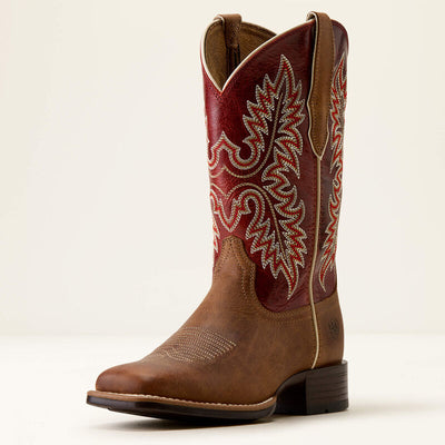 Ariat Womens Canyon Point Wide Square Toe Boots - Desert Sand Heart Throb Red
