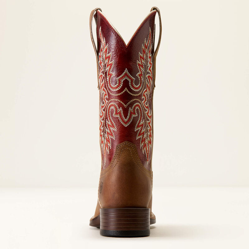 Ariat Womens Canyon Point Wide Square Toe Boots - Desert Sand Heart Throb Red