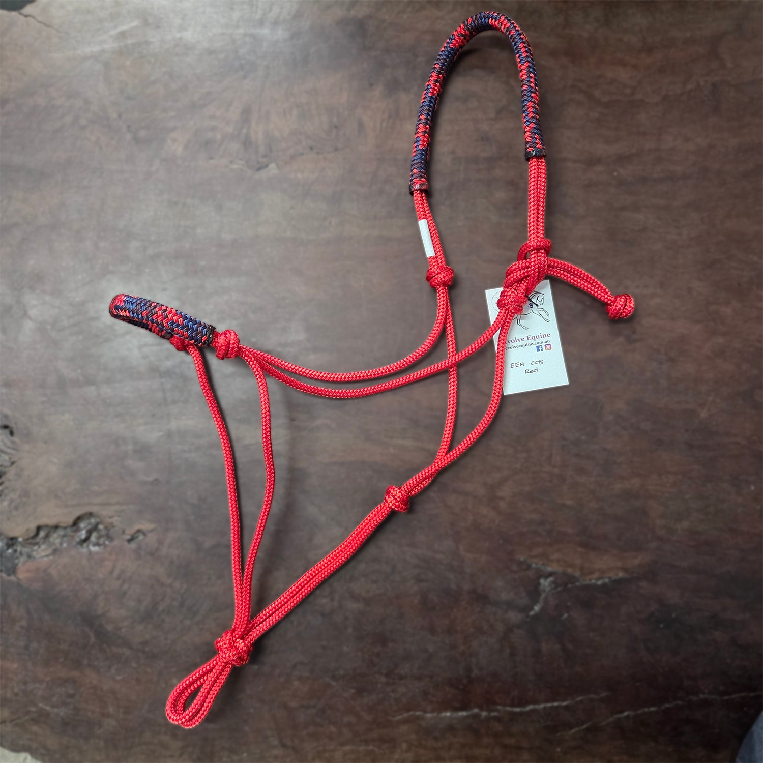 Evolve Headstall 6mm yatching rope with padded nose and poll - by Evolve Equine