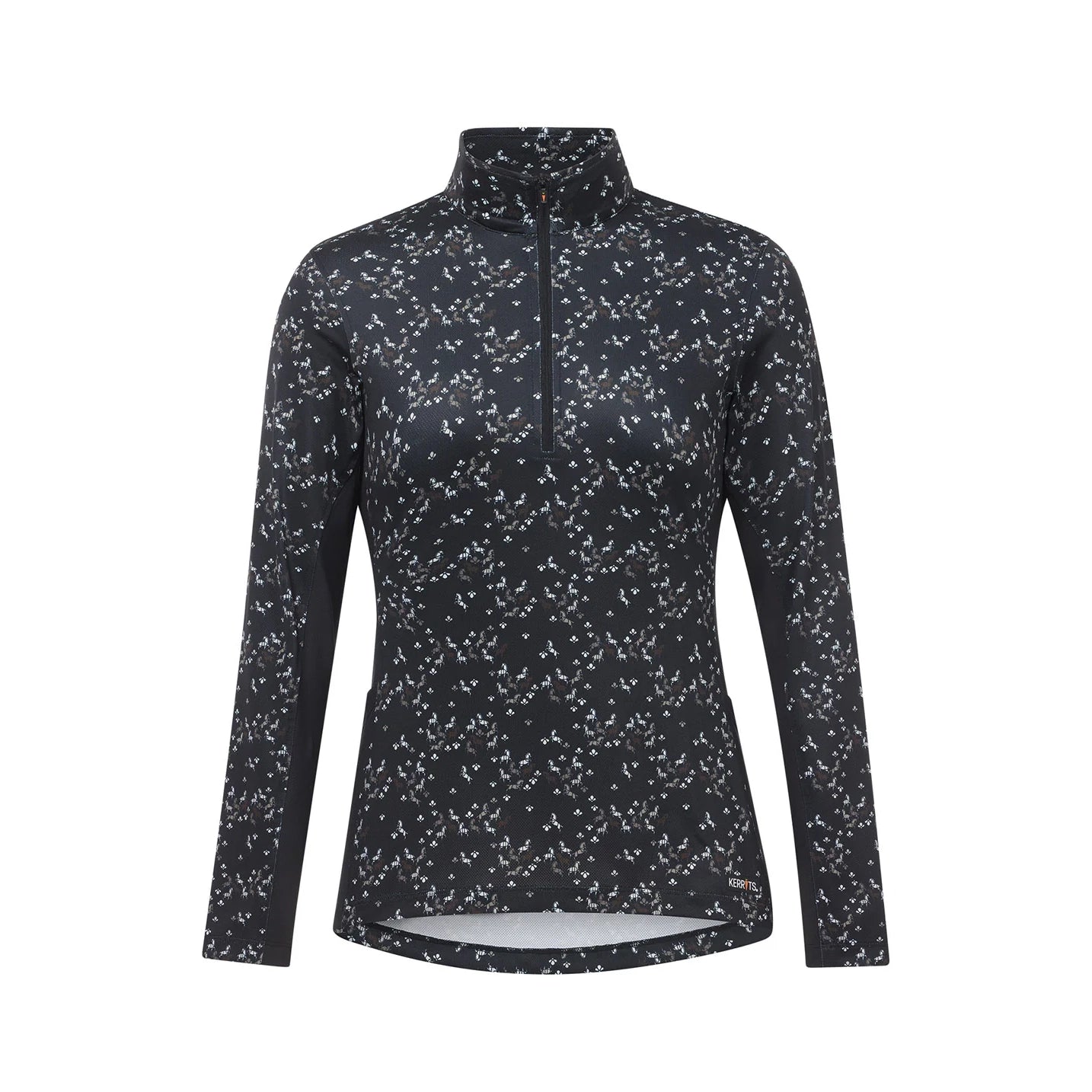 IN THE ZONE COOLCORE Long Sleeve Shirt - Black Happy Herds Print