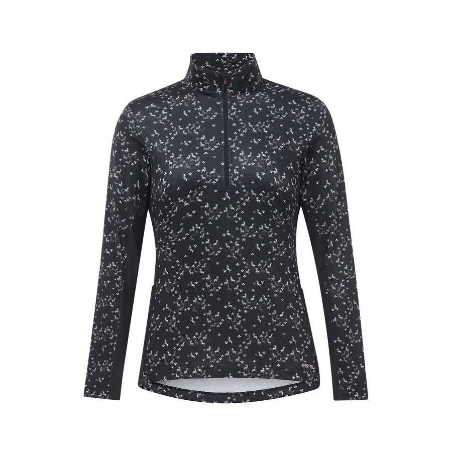 IN THE ZONE COOLCORE Long Sleeve Shirt - Black Happy Herds Print