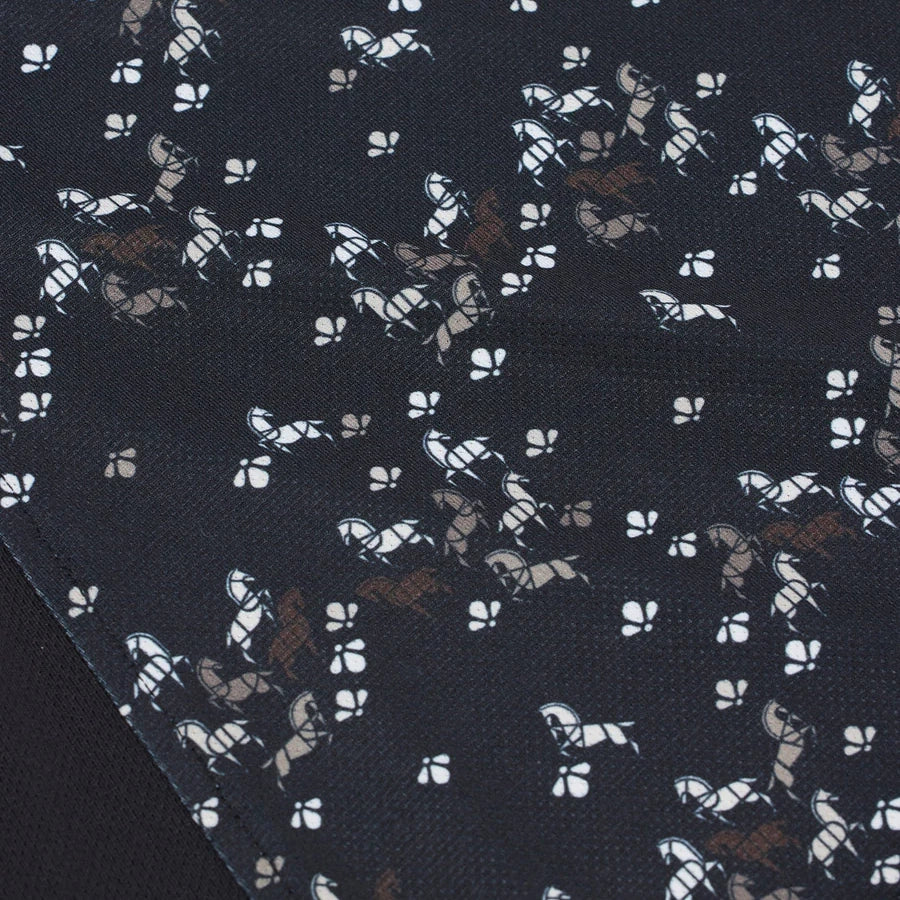 IN THE ZONE COOLCORE Long Sleeve Shirt - Black Happy Herds Print