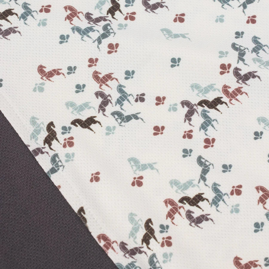 IN THE ZONE COOLCORE Long Sleeve Shirt - Soft White Happy Herds Print