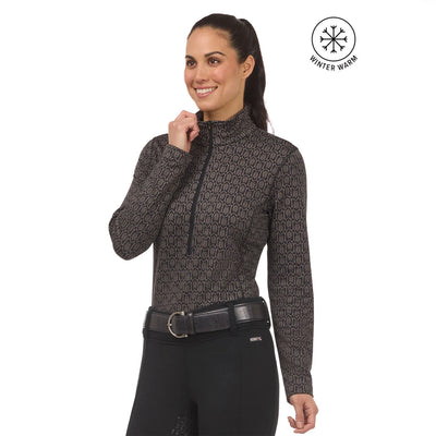 Snaffle Links Fleece Half Zip Top - BLACK by Kerrits