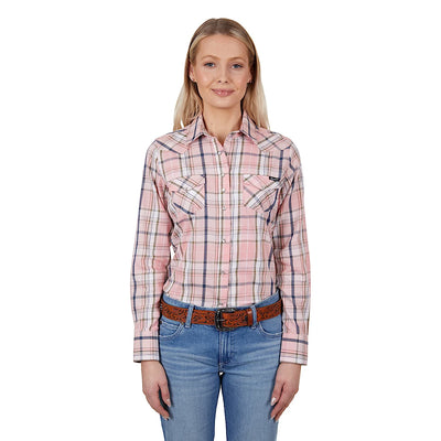 Wrangler Womens ALEXA LONG SLEEVE SHIRT - Blush