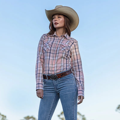 Wrangler Womens ALEXA LONG SLEEVE SHIRT - Blush