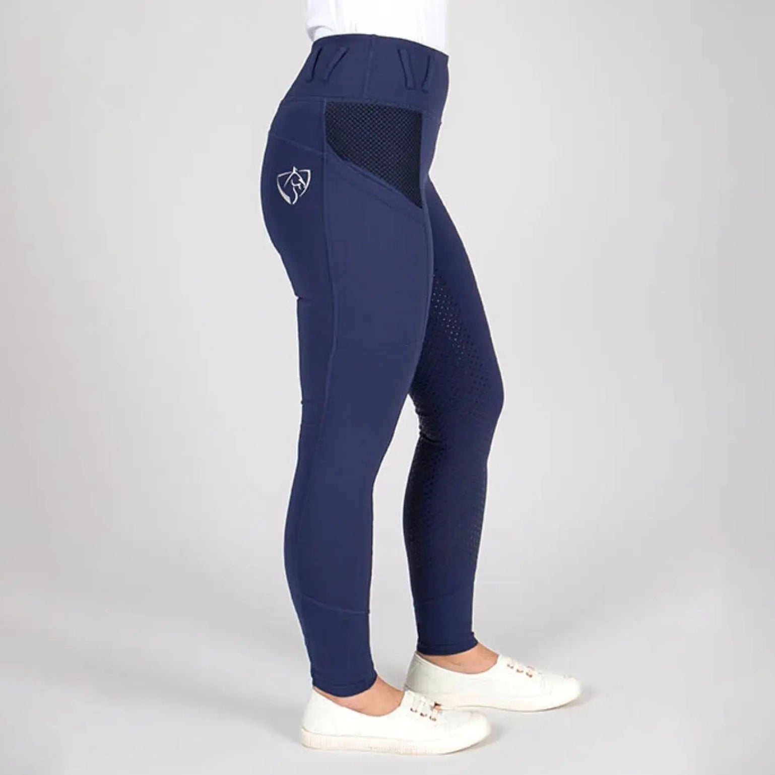BARE Performance Riding Tights with FULL SEAT silicone grip - OXFORD NAVY