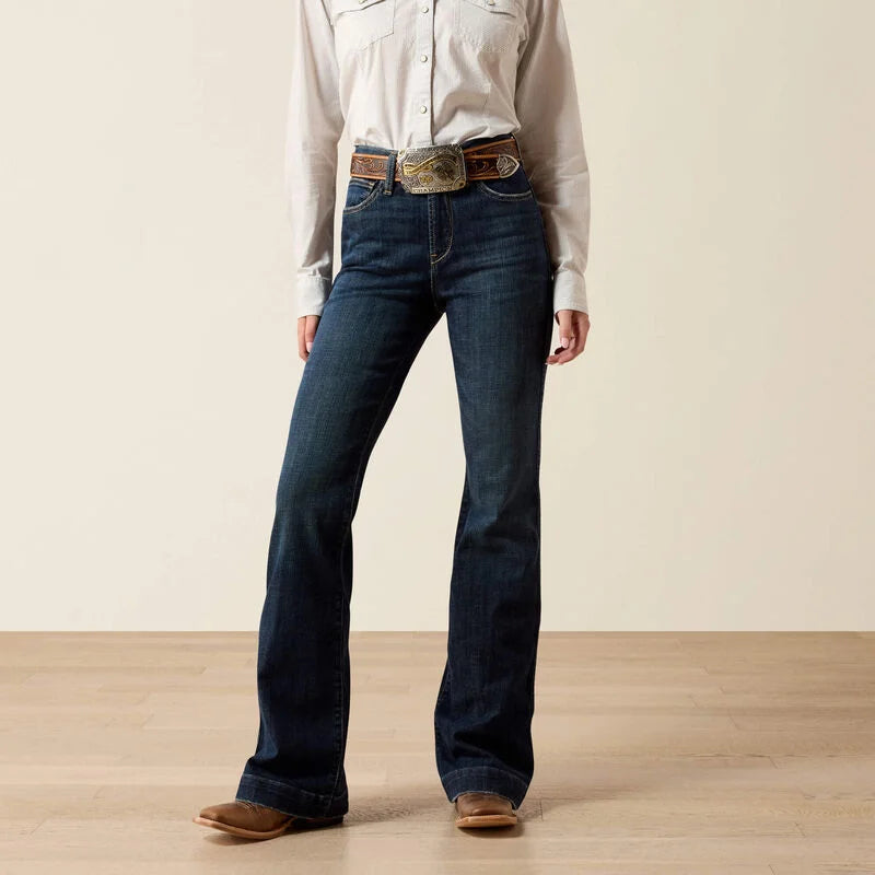 Ariat Womens VIVIENNE SLIM TROUSER HIGH RISE Jean - Colour: PLUMAS