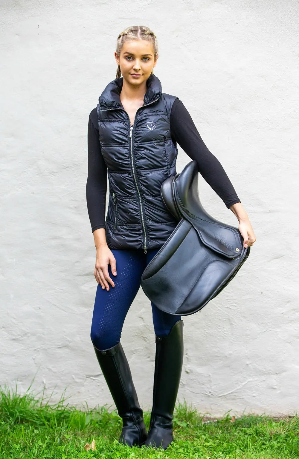 BARE Performance Riding Tights with FULL SEAT silicone grip - OXFORD NAVY