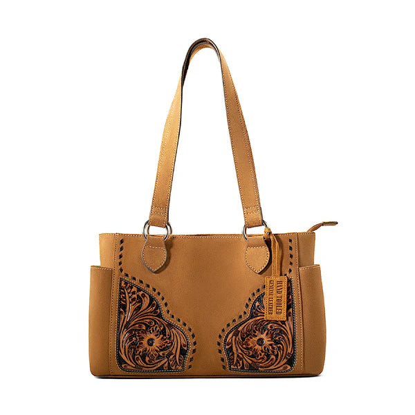 Ariat SIERRA Leather Satchel - Roughout Tan