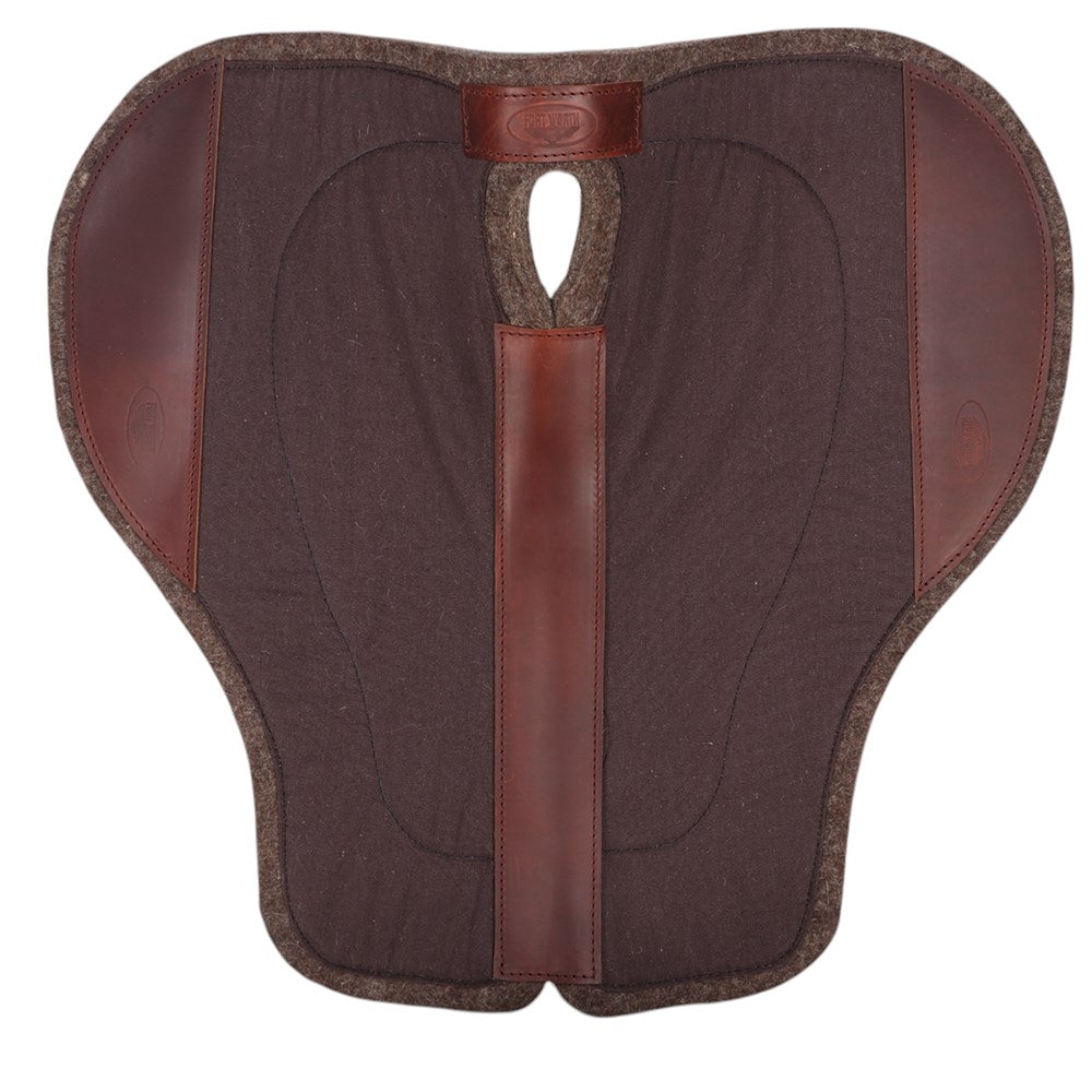 Fort Worth Short Round Contoured Wool Felt & Canvas Saddle Pad