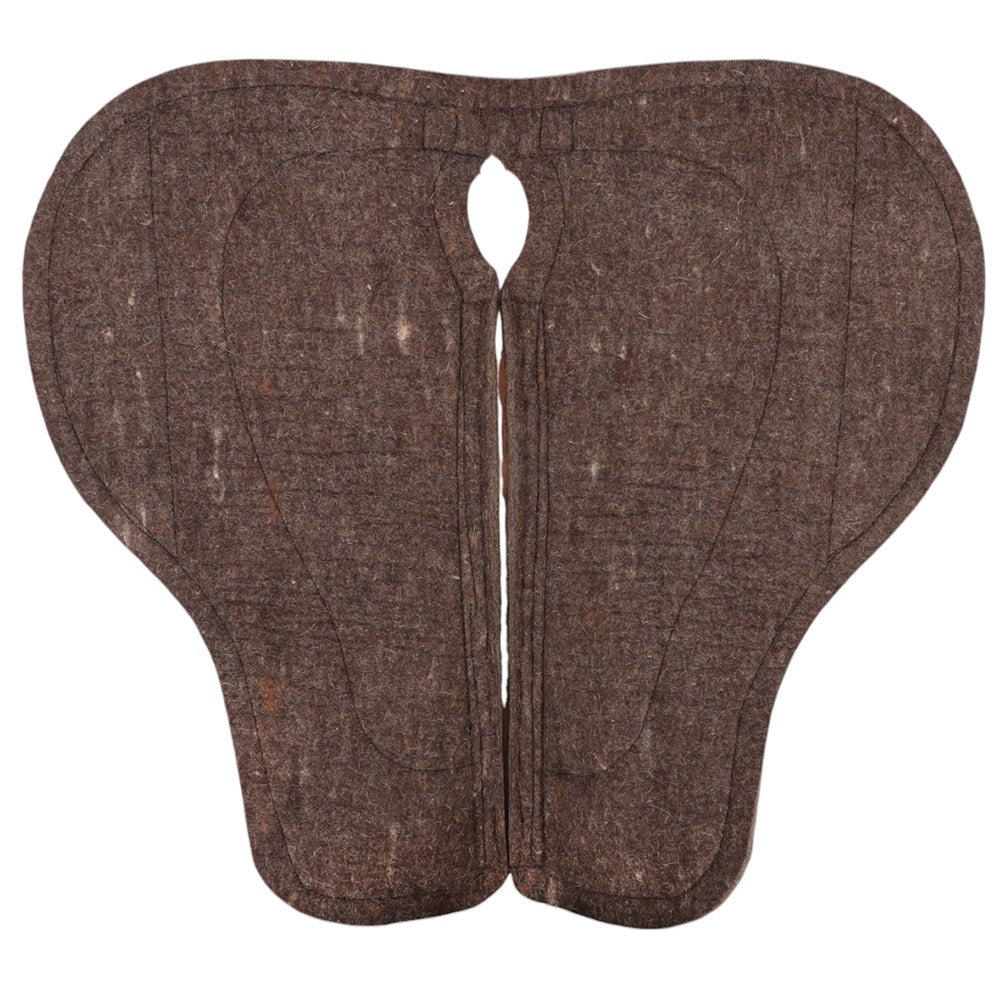 Fort Worth Short Round Contoured Wool Felt & Canvas Saddle Pad