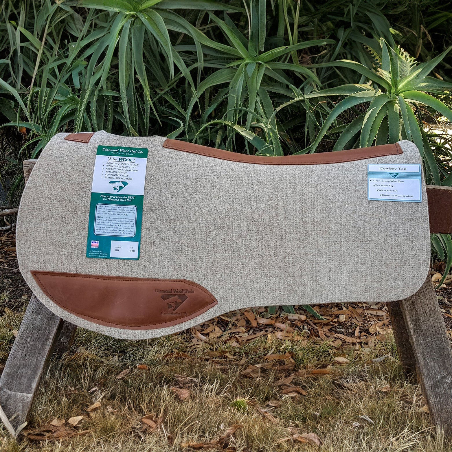 EB84 Contoured Cowboy 3/4 inch, 33x30 inch, Endurance Square by Diamond Wool Pad Company