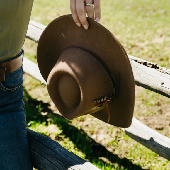 COOPER RIVER Wool Hat Colour: Dark Brown by Outback Trading Company