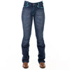 KENTUCKY ULTRA HIGH RISE Boot Cut Jeans, 35 inch Leg. TURQUOISE HEART STITCH by Hitchley and Harrow SR2165