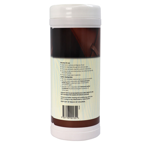 Oakwood Leather & Synthetic Wipes - 30 wipes