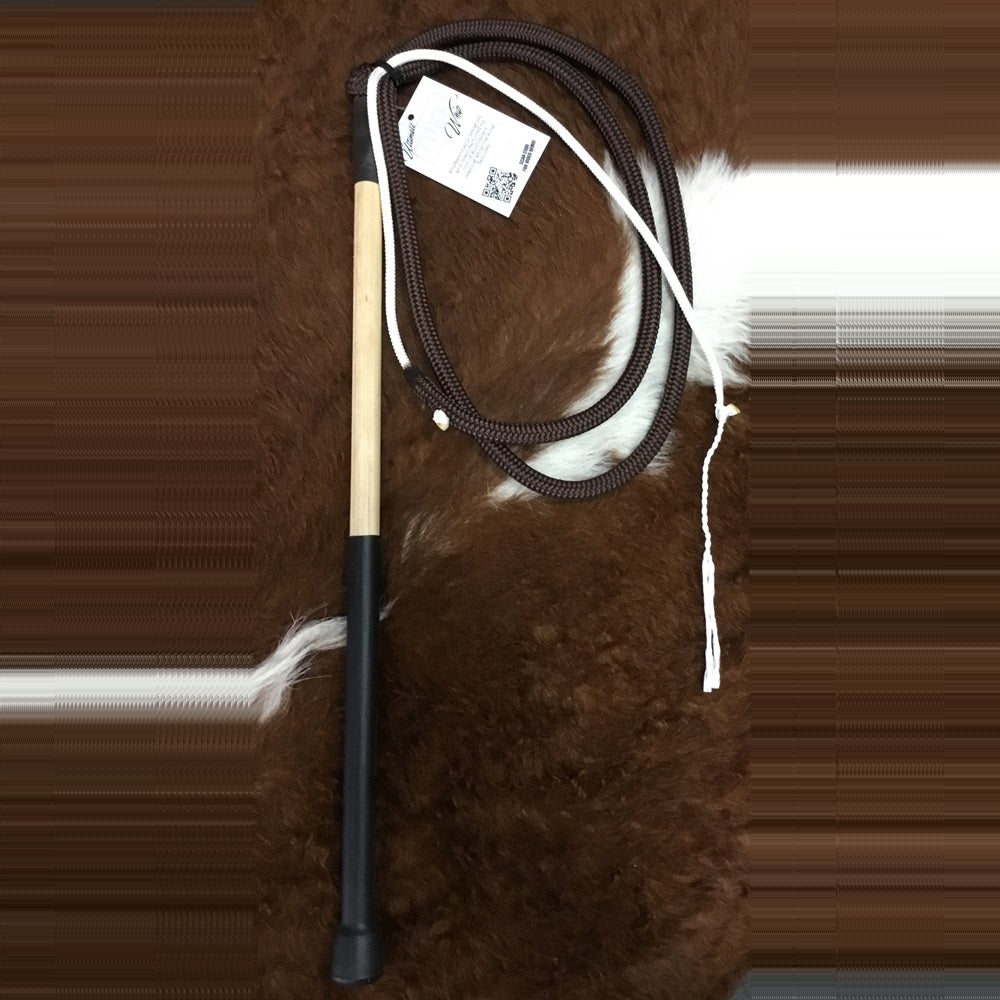 Tuff Whip with Half Cover Timber Handle 4FT2 by Stewart Bryant Whipmaking