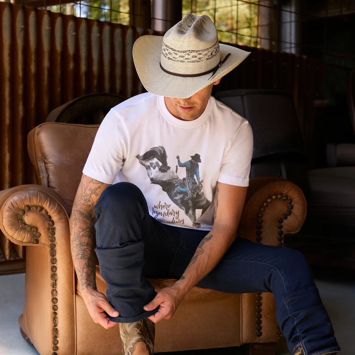 Wrangler HUDSON Bangora Hat - Natural Coffee
