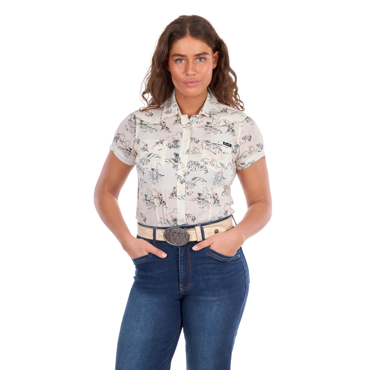 Wrangler HEIDI Short Sleeve Shirt - Cream