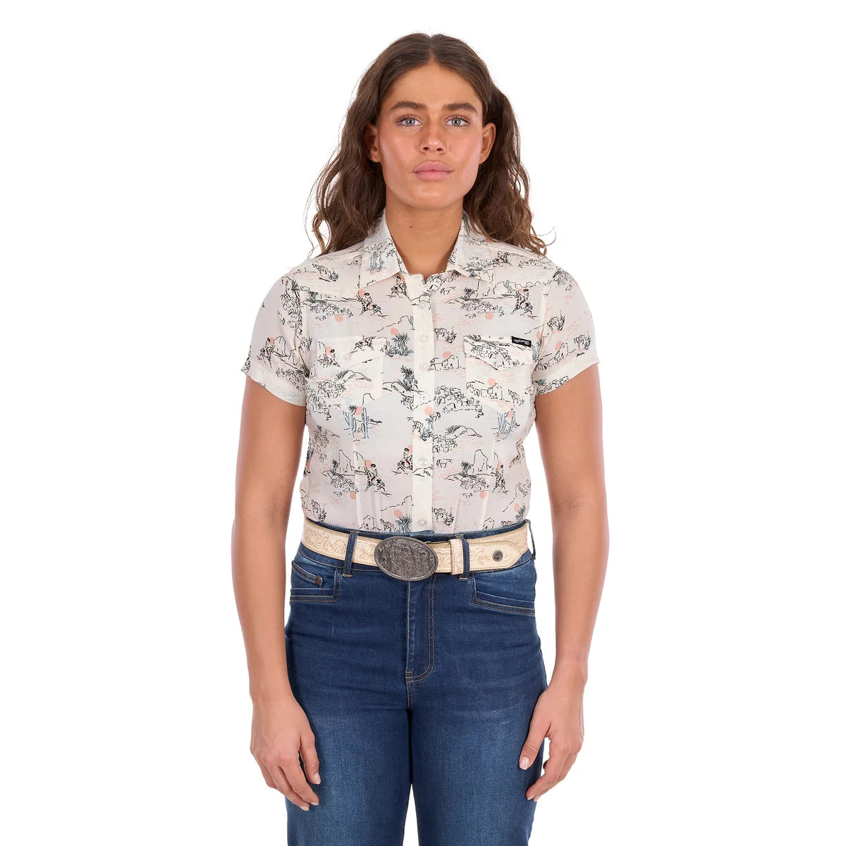 Wrangler HEIDI Short Sleeve Shirt - Cream
