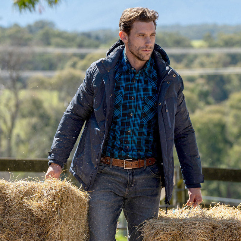 Wrangler MENS MURPHY WATERPROOF JACKET - Navy